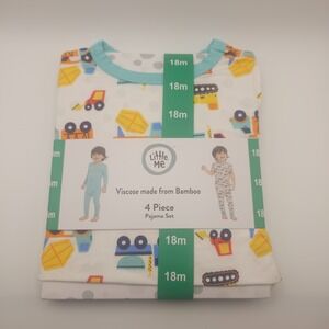 Little Me Toddler Viscose Made From Bamboo 4 Piece Pajama Set  Size 18m New